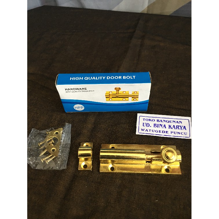 Grendel Kuningan 3 inch Merek HPP Grendel Jendela Grendel Pintu