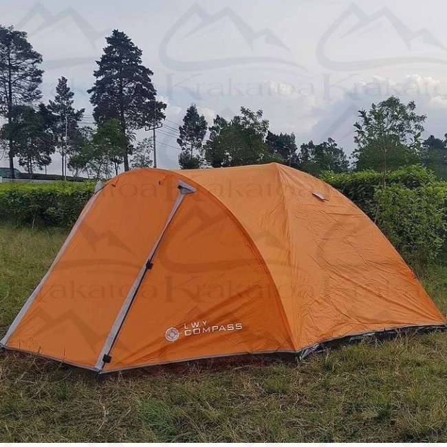 【COD】 Tenda Compass LWY` Dome Fiber 4P 5P` Double Layer 4 - 5 Orang Tent` Camping Outdoor Kemah Compas