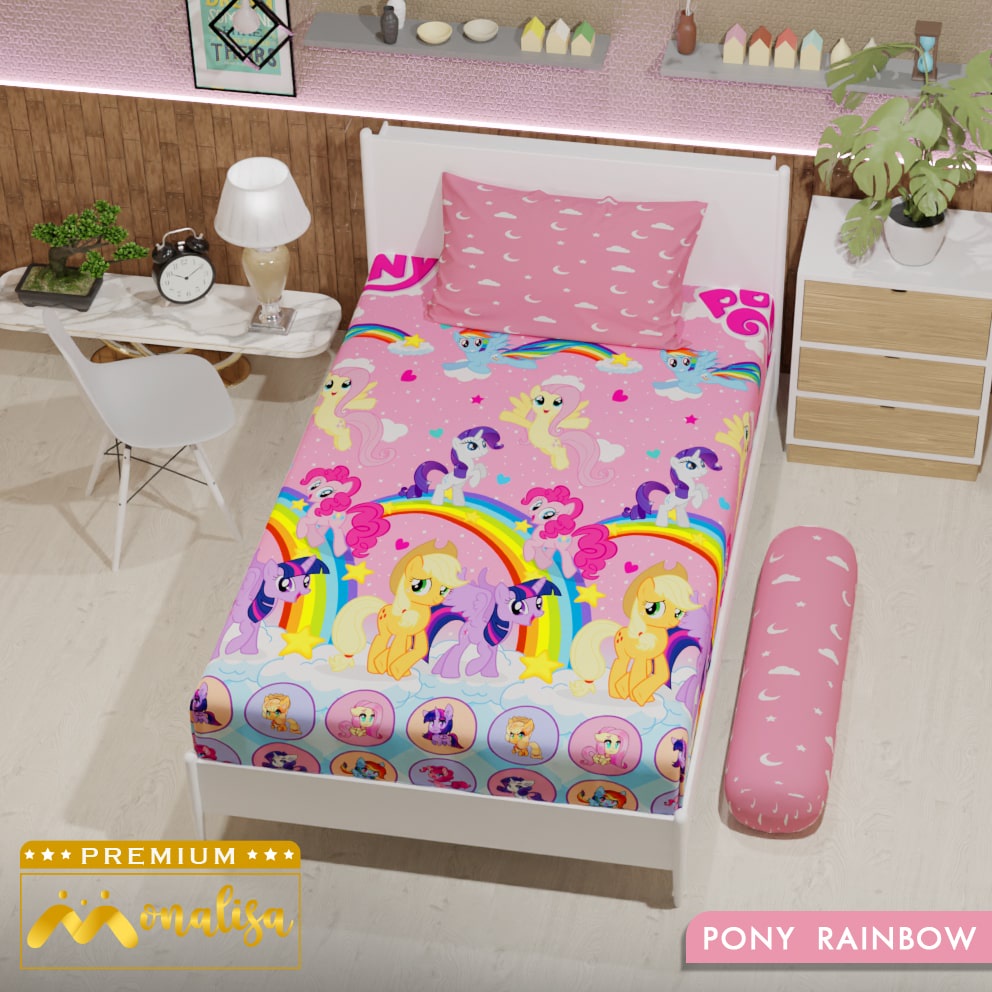 Monalisa Premium Sprei Uk 90/100/120 - Pony Rainbow