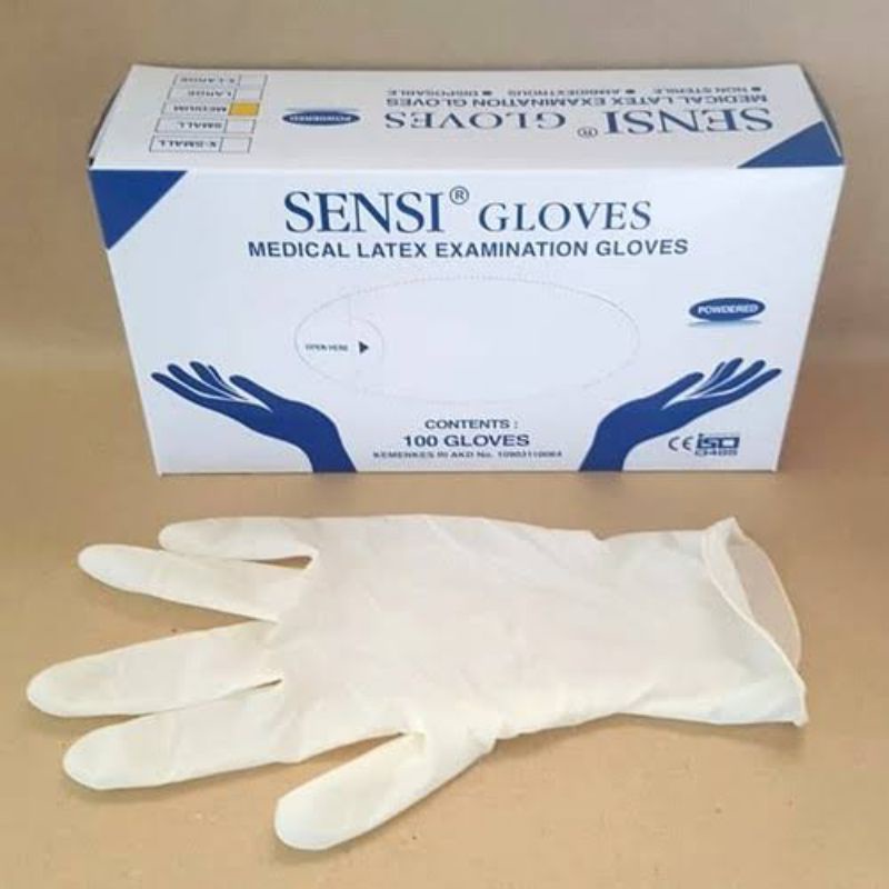 Sarung tangan karet ecer / sarung tangan latex ecer / sensi gloves ecer
