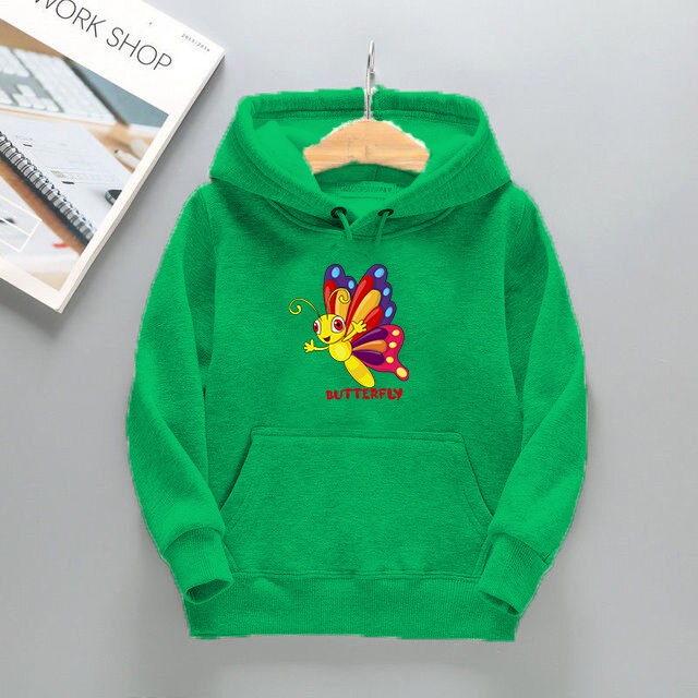 Hoodie Anak Unisex Butterfly Size M-XL