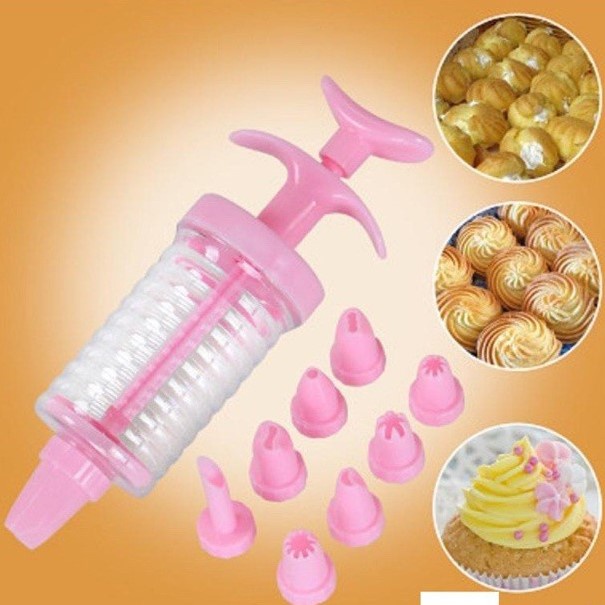 POKY - D6099 Alat Penghias Kue 8 in 1 / Semprotan Cream Cake Decoration / Cake Pen Cake Decoration / Alat Cetakan Hiasan Kue 8 IN 1 H588