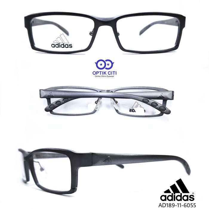 (BISA COD) frame kacamata pria adidas kotak alumunium sporty 6055 grade original