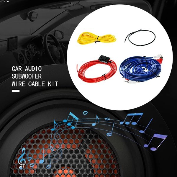 Car Audio Speakers Wiring Kits kabel Amplifier Subwoofer Speaker Installation Wires Kit 4 meter