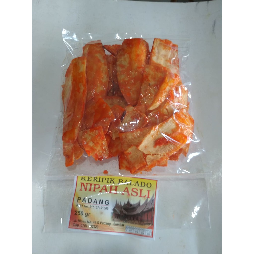 

Keripik Balado Panjang 250 Gram Nipah Asli Khas Padang