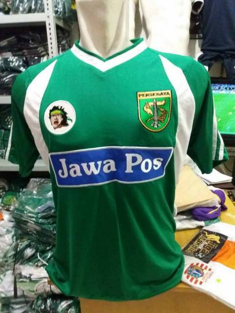 Jersey Persebaya Home 2006 NDAS MANGAP Jawa Pos Hijau FULL PRINTING Logo Bordir RETRO
