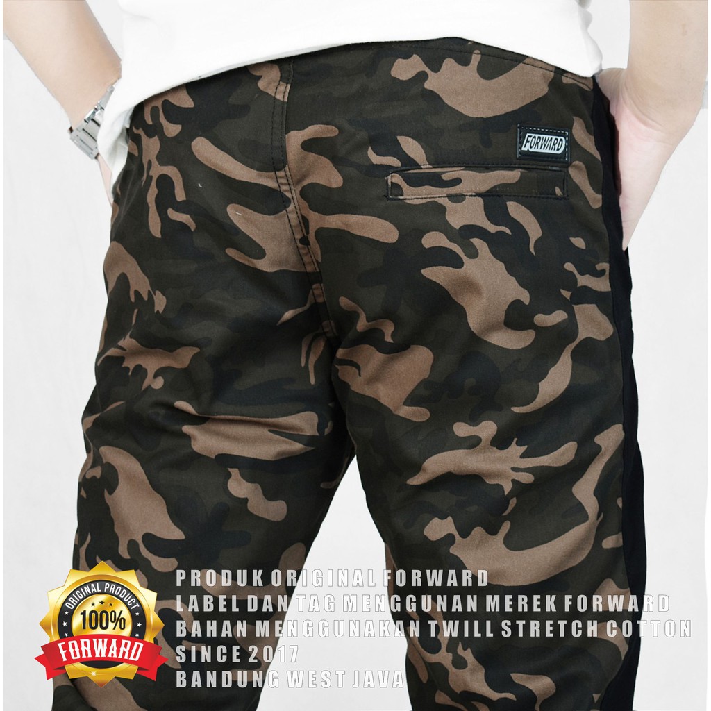 Celana Joger Pria Army Camo Loreng Pant Forward