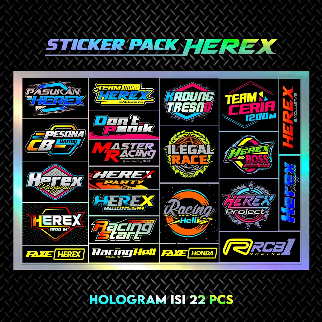 STICKER RACING HOLOGRAM / STIKER PACK / STIKER MOTOR