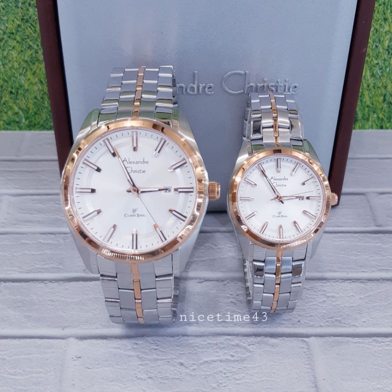 jam tangan couple alexandre christie ac8637md