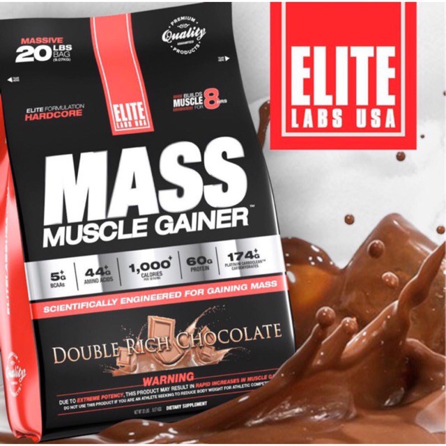 Elitelabs Mass Muscle Gainer BPOM 20 lb