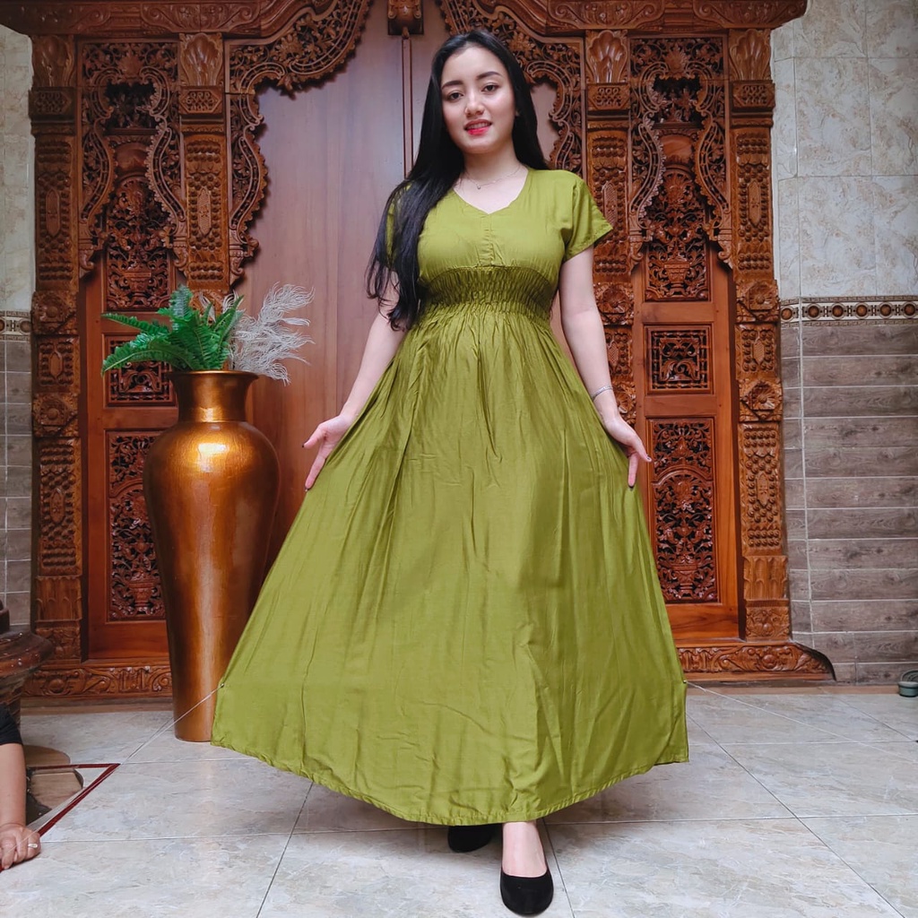 DASTER MOZA PRINT | BALI LONGDRESS-MOZA POLOS ARMY