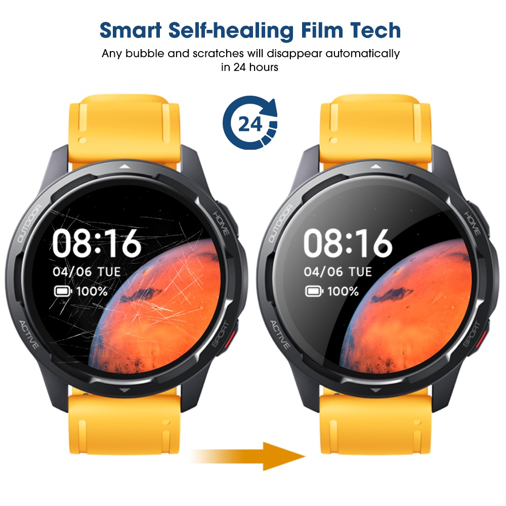 1pc Film Pelindung Layar TPU Anti Gores / Getar Flexible Untuk Smartwatch Xiaomi Watch S1 Active