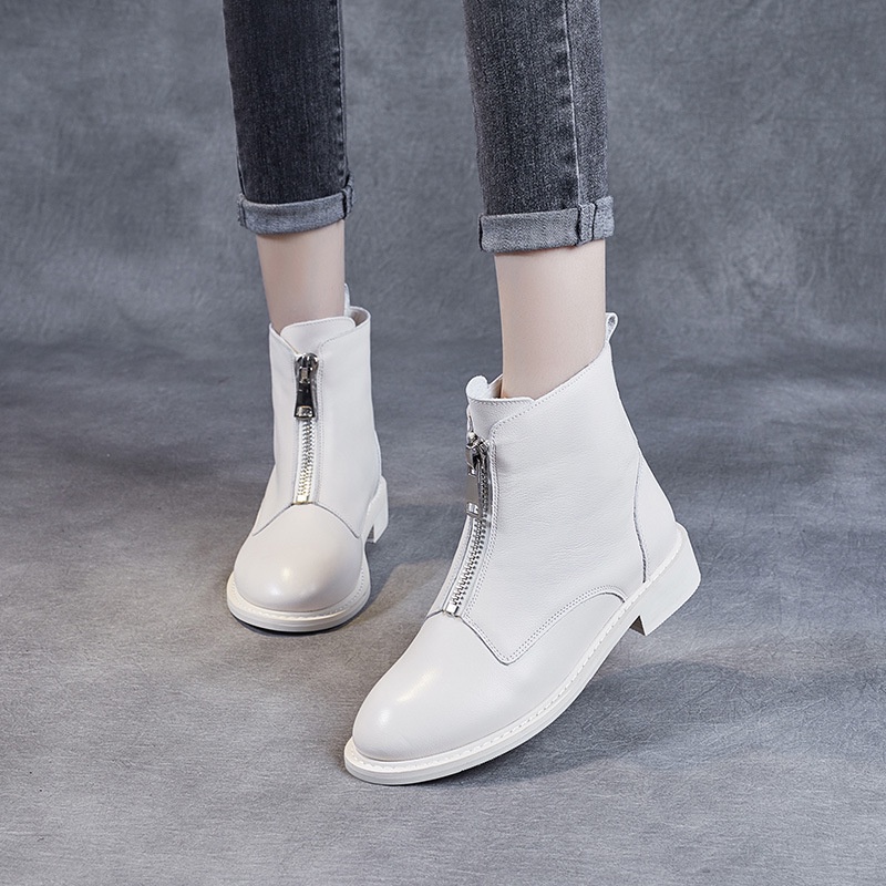 Sepatu Boot Kulit Wanita Branded Chelsea Sepatu Bot Wanita 2021   Lapisan  Kulit Sapi Martin Boots P