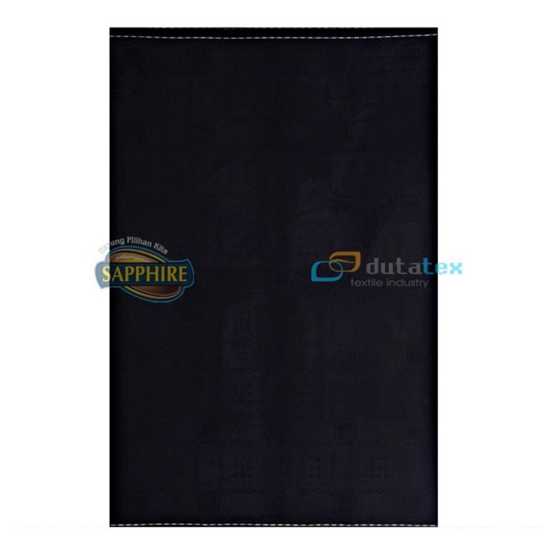 Sarung Tenun SAPPHIRE Hitam Polos Dewasa  ,Sarung Hitam Polos SAPPHIRE Original