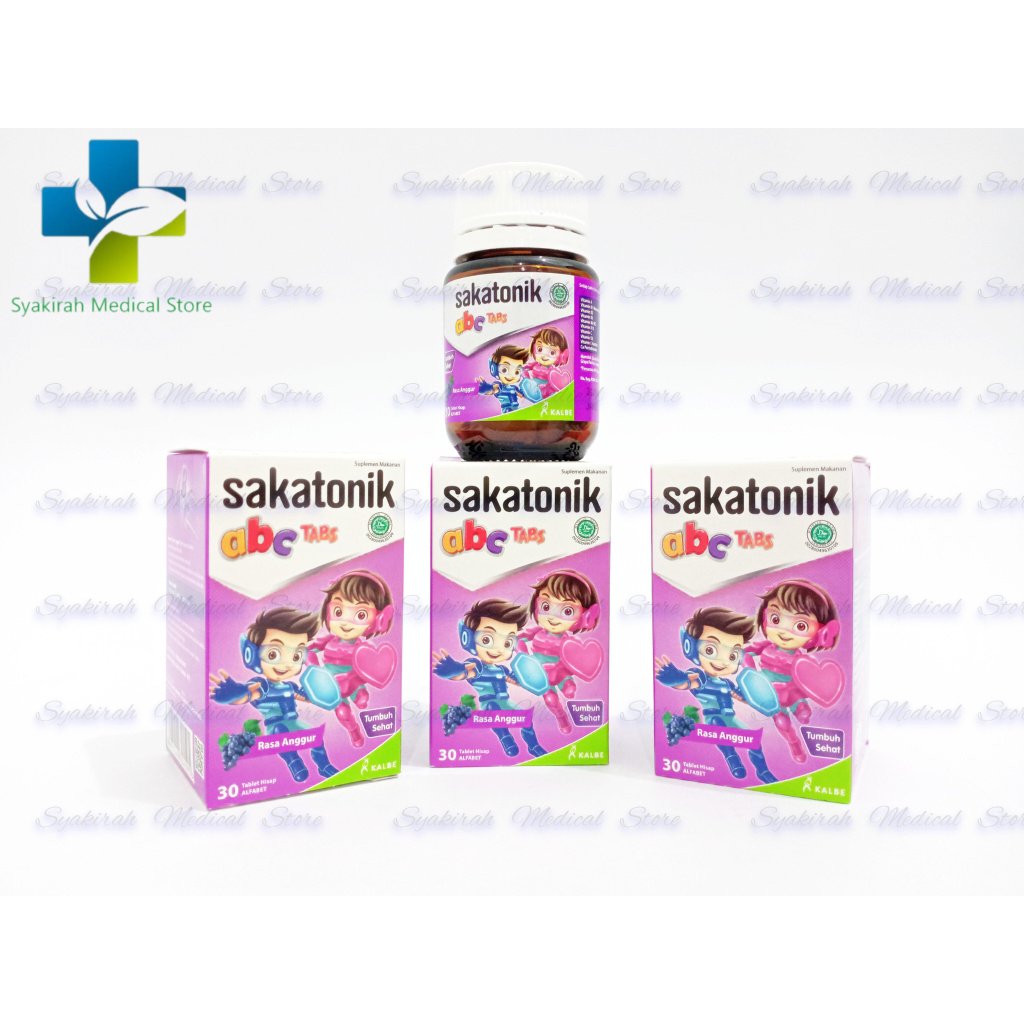 Terlaris Sakatonik ABC 30 Tablet Hisap Rasa Anggur / Permen Multivitamin Anak