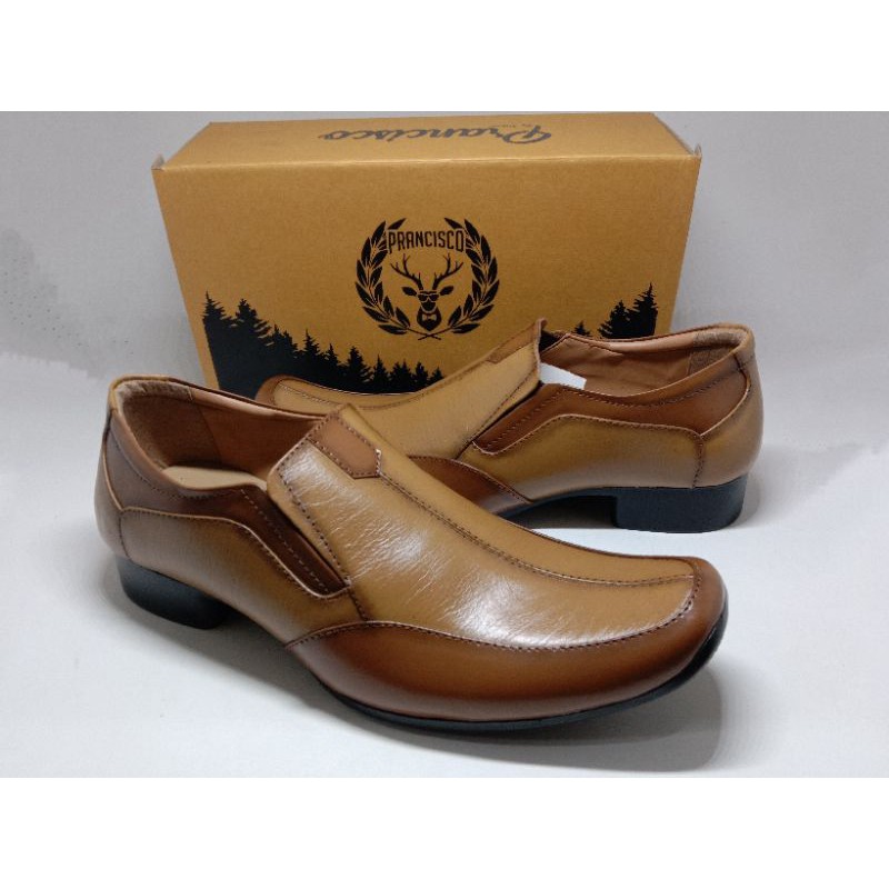 promo sepatu pantofel pria bahan kulit asli original leather PRANCISCO sepatu kantor dinas