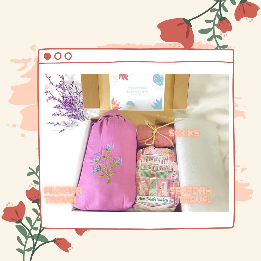 Hampers Kado Hadiah Lebaran Mukena Set dan Sajadah
