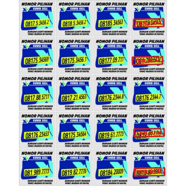 10 DIGIT XL REGULER cuvidcell 10 nomor 0817/0818/0819