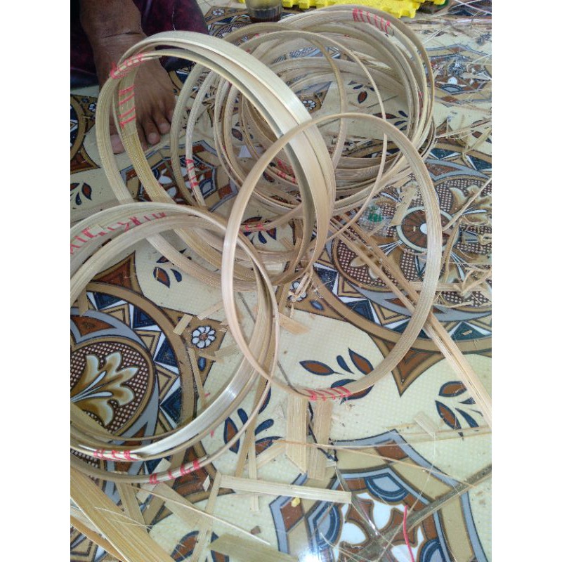 lingkaran/ring bambu serba guna tepian wengkuan ajir melingkar iratan melingkar bambu melingkar