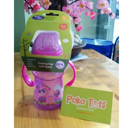 Baby Safe Training Cup Soft Silicone Spout Botol Minum Anak Bayi