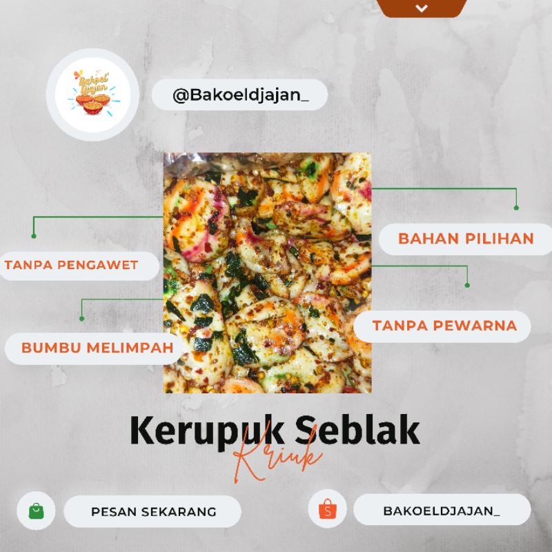 

(250 GR) KERUPUK SEBLAK BANTAT PEDAS DAUN JERUK BY BAKOEL DJAJAN