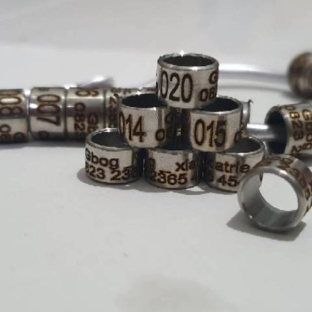 Ring burung baja laser untuk merpati 25 pcs
