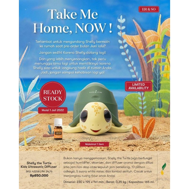Diffuser Shelly The Turtle Young Living