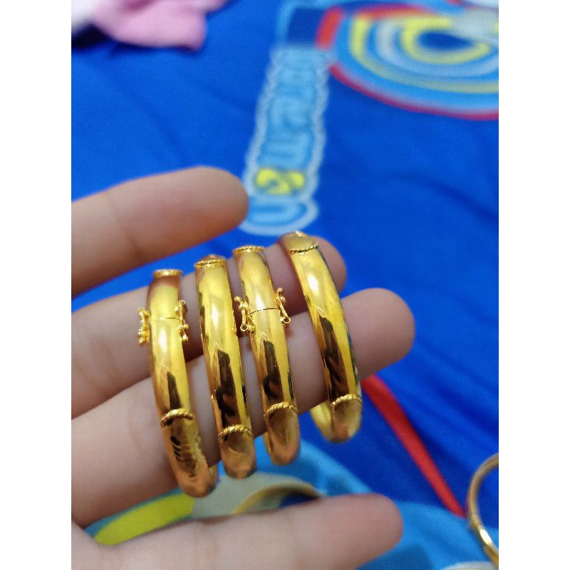 GELANG BANGKOK ANAK PERAK 925 LAPIS MAS 24K