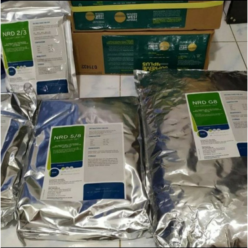 Pelet NRD 5/8 500-800 micron pakan 500gr pakan ikan hias guppy cupang