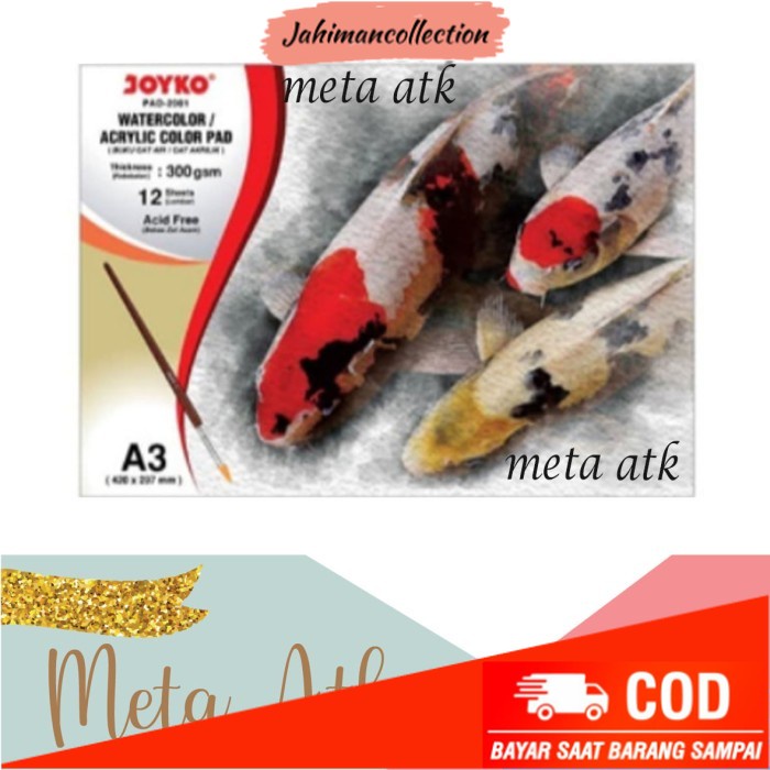 

✨ BISA COD ✨ Watercolor Pad / Buku Cat Air Akrilik Joyko Pad-2001 A3