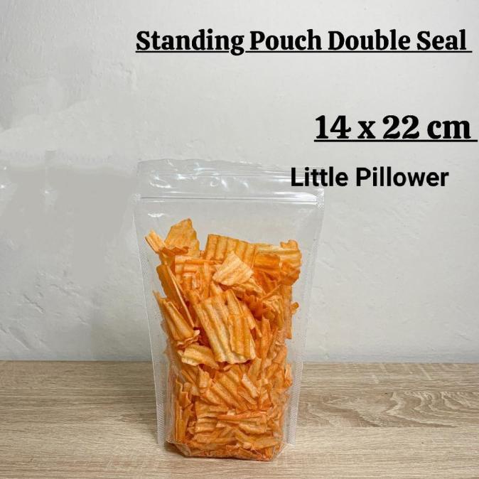 Standing Pouch PP klip uk.14x22/pouch plastik/plastik klip
