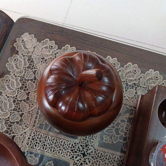 Toples Kayu Jati Model Buah Manggis