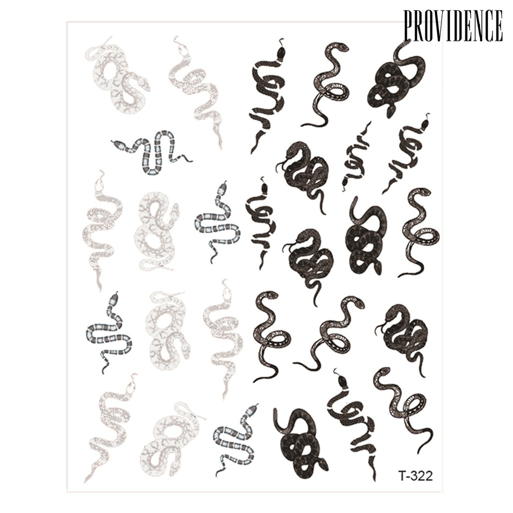 Providence 4pcs Stiker Kuku 3d Motif Ular / Bunga Untuk Dekorasi Nail Art