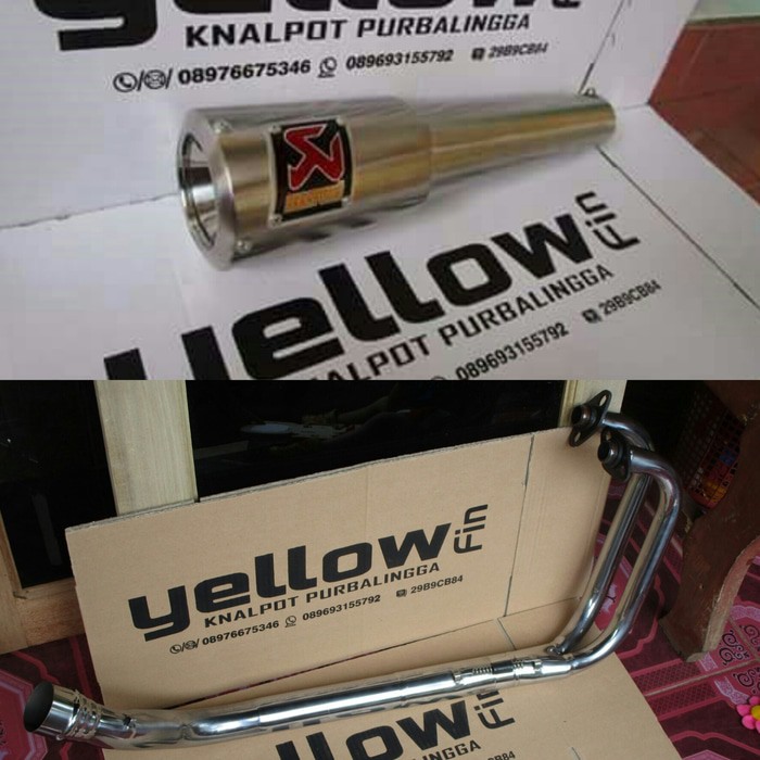 Knalpot Akrapovic Gard fullsystem Ninja 250 fi / carbu