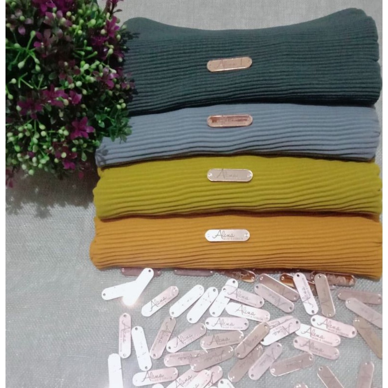 Pashmina Full Plisket Lidi (Free Pouch) | Pleated Shawl 180x75cm | ORI 100% Alena Hijab