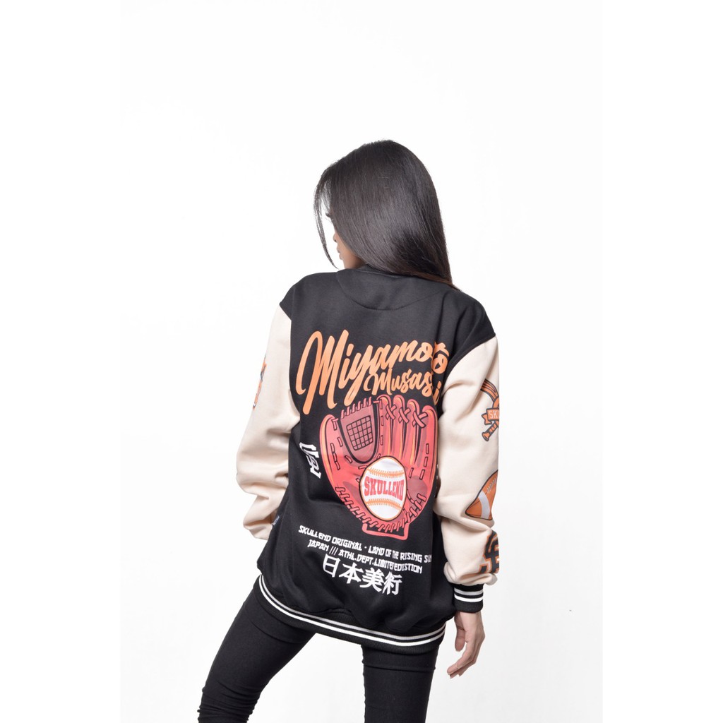 SKULLEND Jaket Varsity Baseball Pria Wanita - Varsity Jacket Vintage Baseball Oversize Jumbo Original Skullend