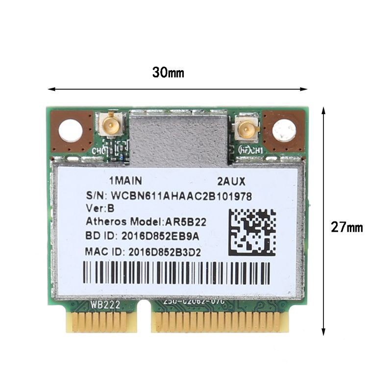 Cre Ar9462 Ar5B22 Wb222 Adapter Card Wifi Wireless Bluetooth 4.0 300mbps Untuk Pc / Laptop