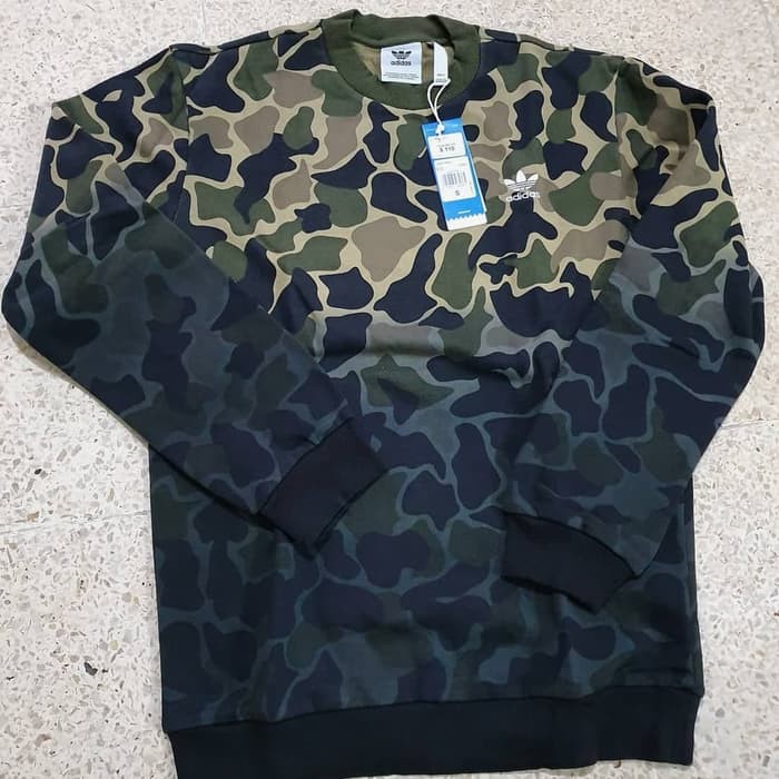 adidas camo crew neck