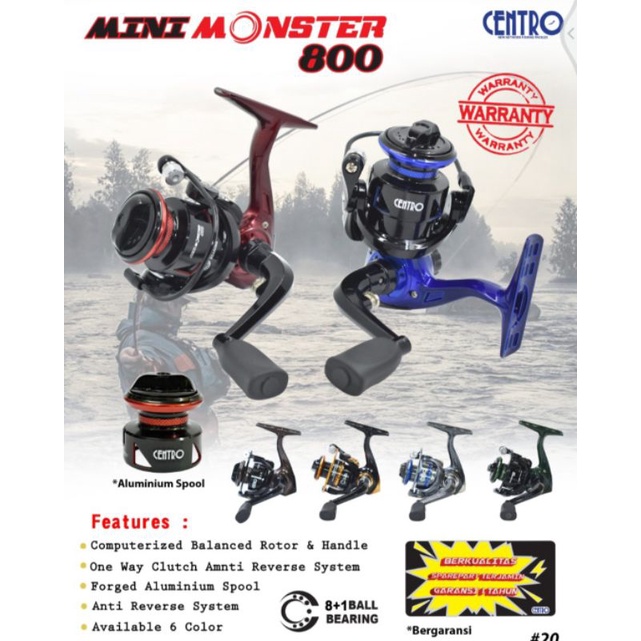 reel centro mini monster 800