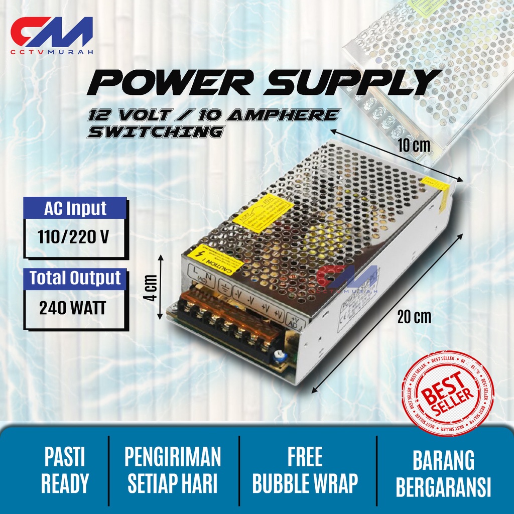 POWER SUPPLY 10A/12V