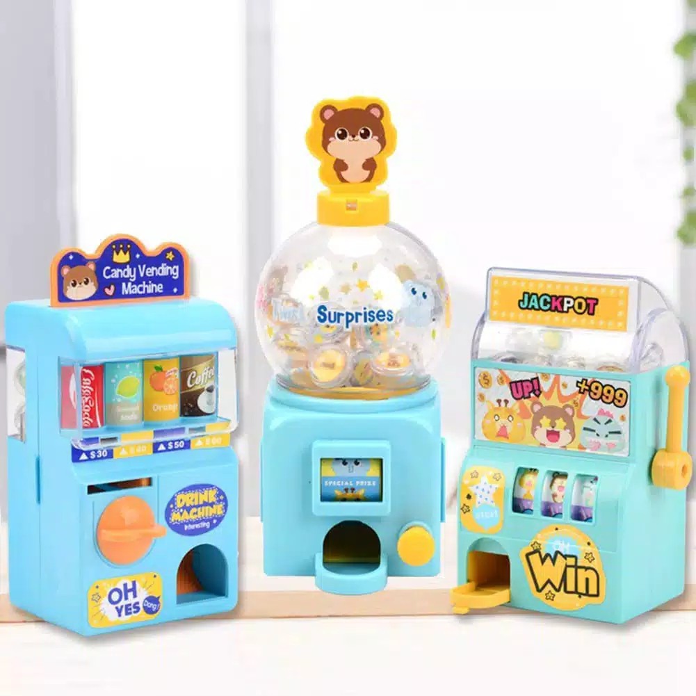 CR MB209 Mainan Anak Murah Mini Jackpot Swing / Candy Vending Machine Drink / Surprise Mini Roll-1