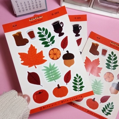 

Autumn Sticker cocok untuk journaling decor