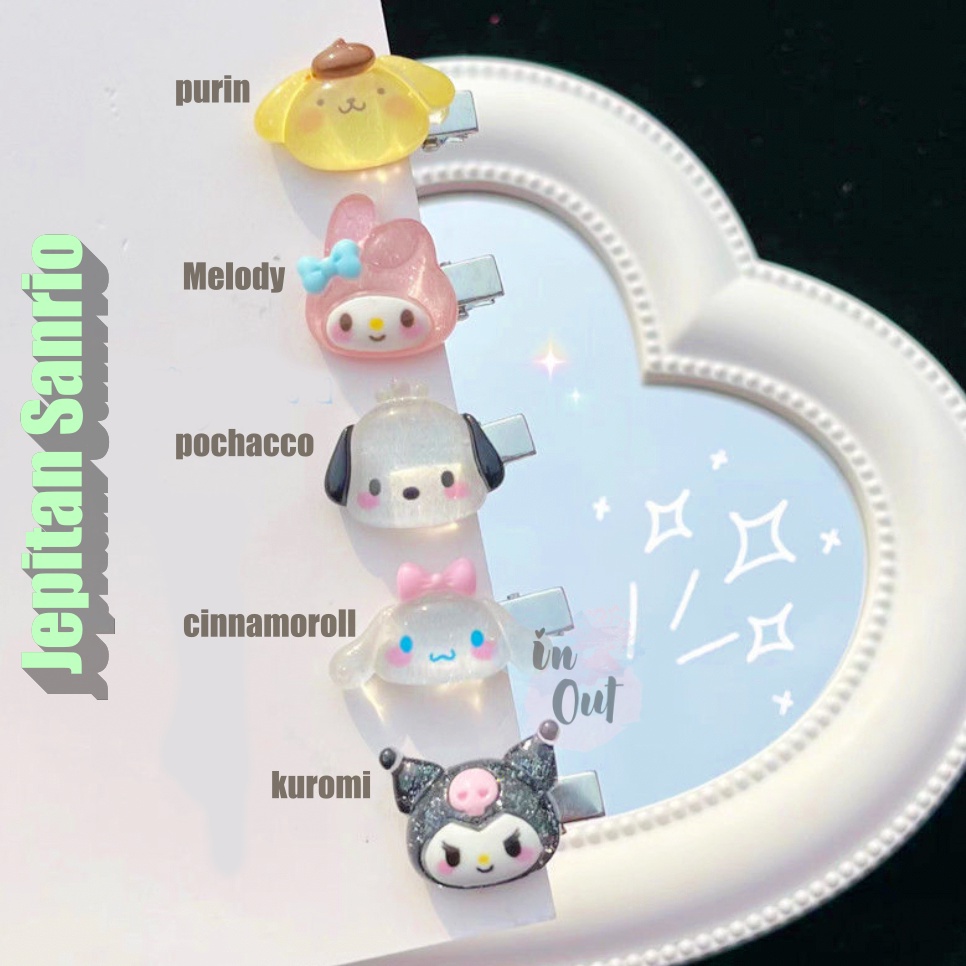 Jepit Rambut Sanrio Lucu /Jepitan rambut cute aksesoris rambut wanita Melody Purin Kuromi Cinnamoroll pochacco ACC38