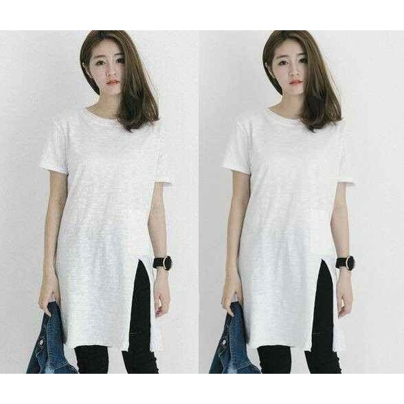 Pakaian Wanita f2sq P blouse wnt lgn pendek White pocket Katun rayon xl modis modern trendy nyaman