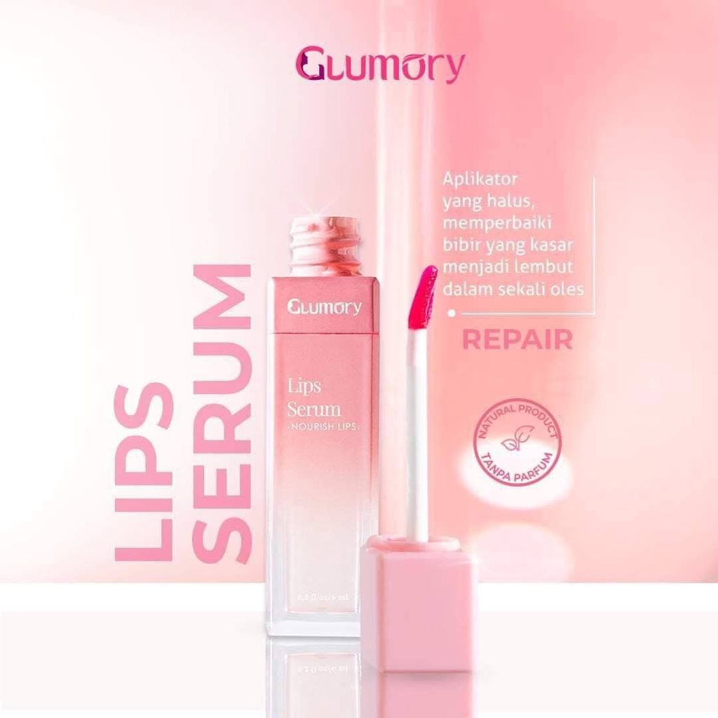 Glumory Lips Serum Original BPOM Lips Serum Pelemebab Bibir Pencerah Pemerah Bibir Penghilang Bibir Hitam Glumory Lips Serum Lipstick Tahan Lama Pencerah Pelembab Bibir Menutrisi Bibir Penghalus Bibir