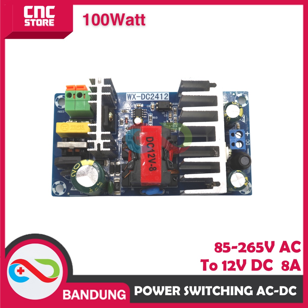 MODULE POWER SUPPLY SWITCHING AC TO DC 100W 85-265V AC TO 12VDC 8A