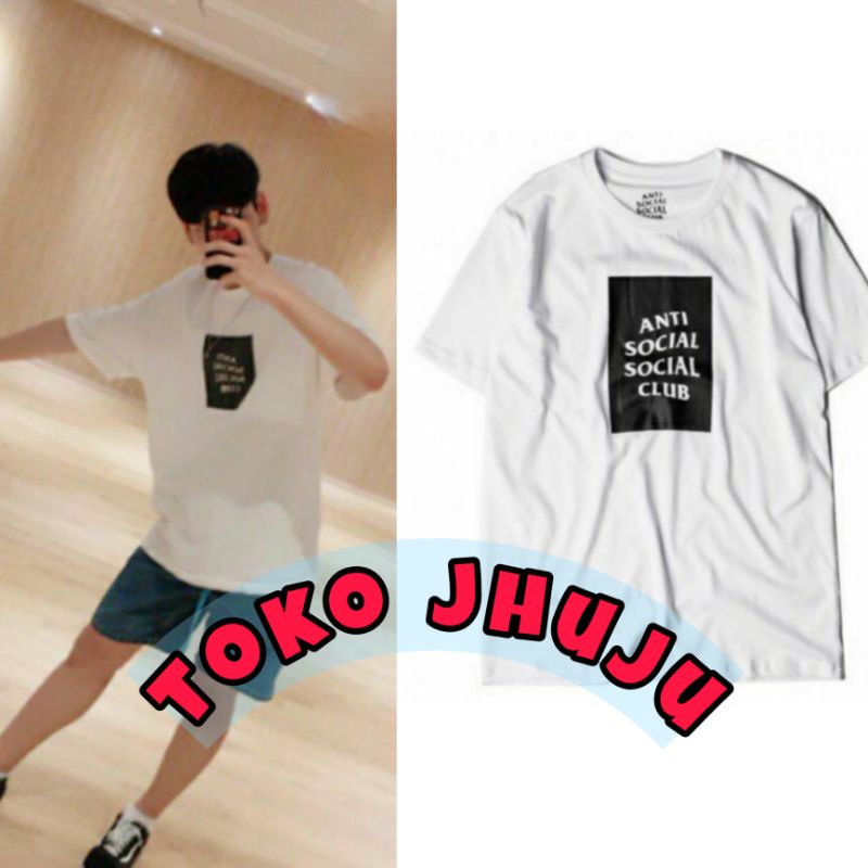 Baju T shirt TXT Soobin Anti Social Club Kotak Tengah