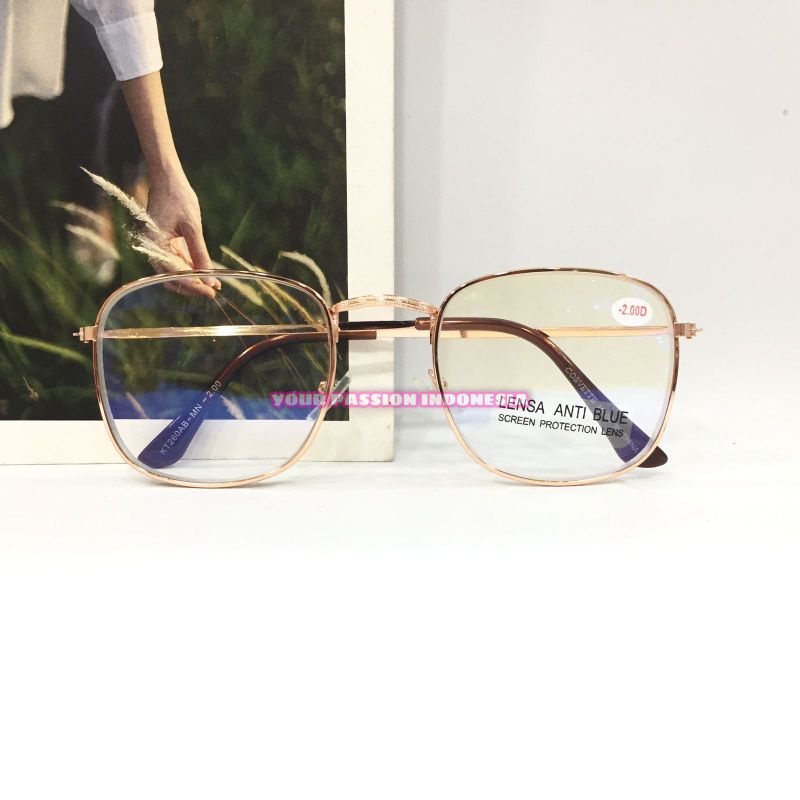 KT260 Kacamata Minus Antiradiasi -0.50 sd -4.00 Khusus Lensa Hp/Komputer