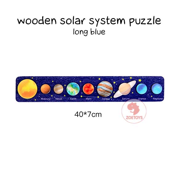 Zoetoys Wooden Solar System Puzzle | Kayu Matching Planet Alat Peraga Sistem Tata Surya Exploring the Universe | Montessori Wood Toys Space Kids Planets