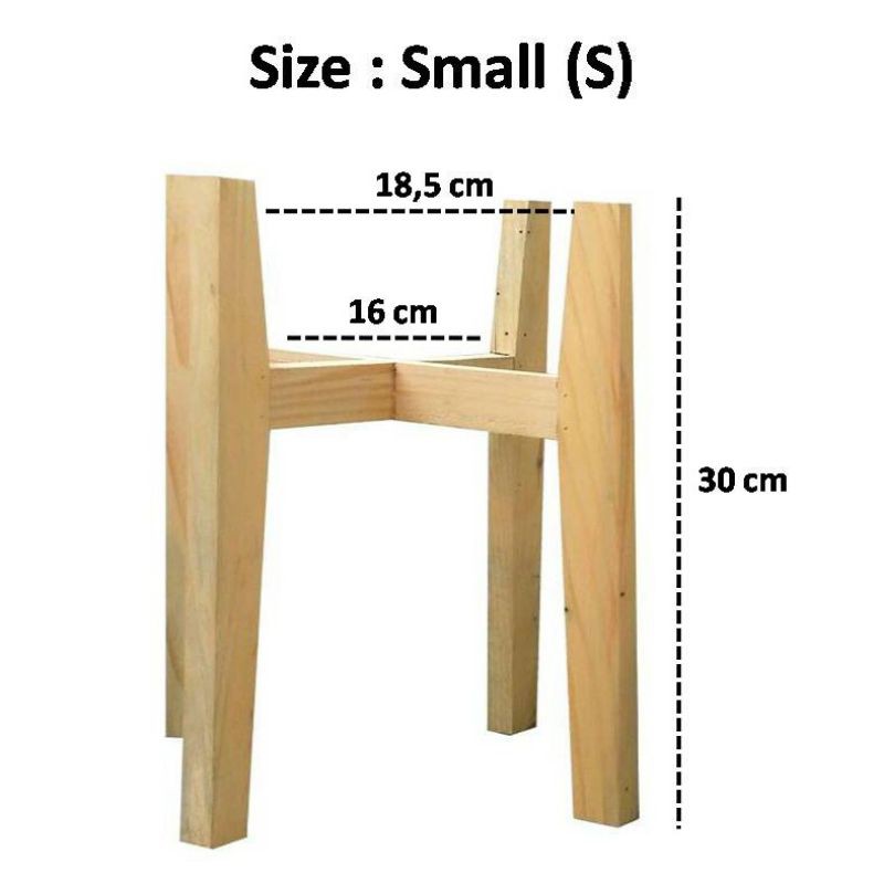 Rak Pot Bunga Kayu, Standing Pot Kayu, Rak Pot Tanaman Small